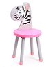 High Quality Study Chair With Zebra Print - Pink