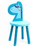 High Quality Study Chair With Unicorn Print - Teal Blue