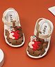 Yellow Bee Rubber Teddy Bear Detailed Sandals -Brown & Beige