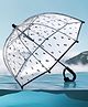 CHAATEWALA Numbers Printed Dome Shape Transparent Umbrella - Multi Colour