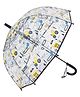 CHAATEWALA Vehicle Printed Dome Shape Transparent Umbrella - Multi Colour