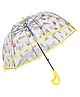 CHAATEWALA Dinosaur  Printed Dome Shape Transparent Umbrella - Multi Colour