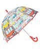 CHAATEWALA Transport Theme  Printed Dome Shape Transparent Umbrella - Multi Colour