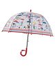 CHAATEWALA Animals Printed Dome Shape Transparent Umbrella - Multi Colour