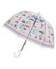 CHAATEWALA Bear Designed Dome Shaped Transparent Umbrella - Multi Colour
