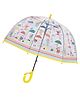 CHAATEWALA Bear Designed Dome Shaped Transparent Umberlla - Multi Colour