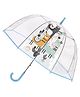 CHAATEWALA Animals Designed Dome Shaped Transparent Umberlla - Multi Colour