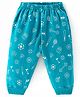 Taeko Looper Knit Full Length Lounge Pant with Sports Theme Print - Blue