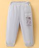 Taeko Looper Knit Full Length Lounge Pant with Text Print -Grey