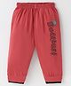 Taeko Single Jersey Knit Full Length Lounge Pant with Text Print - Rust