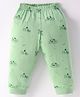 Taeko Single Jersey Knit Full Length Lounge Pant with Puppy Print - Green