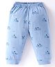 Taeko Single Jersey Knit Full Length Lounge Pant with Puppy Print - Blue