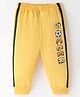 Taeko Single Jersey Knit Full Length Lounge Pant with Soccer Print - Yellow