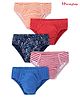 Honeyhap Premium Cotton Elastane Single Jersey Striped Briefs with Bio Finish Pack of 5 - Multicolour