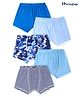 Honeyhap Premium  Cotton Elastane Single Jersey Bio Finish Striped Trunks  Pack of 5 - Multicolor
