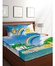 Pokemon Double Bed Sheet With 2 Pillow Covers - Blue