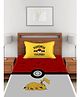 Pokemon Single Bed Sheet With 1 Pillow Cover - White & Red