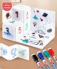 Play Nation 20 Pcs White Magnetic Tiles with Write, Wipe and Clean Set| 3D Steam Educational and Learning Gifting Toy for 3-6 Years Kids| 4 Pens with Magnetic Tiles and Building Construction Set| BIS Certified