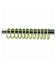 Kookee Shower Curtain Rings, 12 C shape Hooks - (JS160908) Green