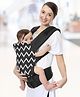 R for Rabbit Hug Me Ergo Baby Carrier for New Born | Front and Back Carry Position Adjustable Belt Ergonomic Kangaroo Bags for 4 months to 2 years Kids Upto 15 Kg (Black)