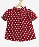 Chuppan Chupai Half Sleeves Polka Dots Printed Top -Maroon