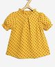 Chuppan Chupai Half Sleeves Polka Dots Printed Top - Yellow