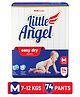 Little Angel Easy Dry Pull-Up Diaper Pants Medium - 74 Pieces