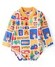 Babyhug 100% Cotton Knit Full Sleeves Onesie with Animal Print - Multicolor