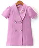 Kookie Kids Knit Half Sleeves Shirt Dress Solid Colour - Pink