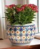 Ecofynd  Ceramic Plant Pot with Drainage Hole - Pack of 1