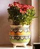 Ecofynd  Ceramic Plant Pots, Clay Flower Pot with Drainage Hole, Decorative Modern Indoor Planters - Pack of 1