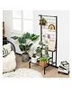 Ecofynd Bloom Plant Stand for Balcony, Metal Planter Stand for Outdoor Plants, 4 Tier High Flower Pot Holder, 3 Steps Plant Stand - Pack of 1