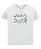 Zeezeezoo Half Sleeves Future Doctor Text Printed Tee - White