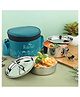PddFalcon Stainless Steel Royal Lily Lunch Box Set of 2 700ml, Sea Green