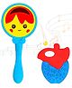 FunBlast Colourful Attractive Rattle & Teether for Babies  2 Pcs Random Color