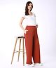 Bella Mama Knit Full Length High Coverage Rib Knit Pant Solid Colour - Brown