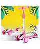 Little Olive Pluto Scooter with LED Lights and Adjustable Height - Pink