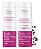 Vigini Skin Whitening Pigmentation Tam Removal Coffee Scrub Body Polishing Wash & Kojic Acid Body Polishing Milk