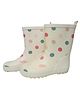Little Surprise Box Ms. Swiss Dots All Over Dot Print Slip On Waterproof Rain Gumboots - Cream