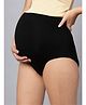 TUMMY Bamboo Cotton Solid High Waist Maternity Panty - Black