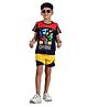 Clothe Funn Half Sleeve Free To Choose Printed Tee & Shorts Set - Navy & Gold