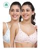 Inner Sense Organic Cotton Pack Of 2 Sleeveless Floral Printed Full Coverage Anti Odour With Anti Microbial Maternity Bras - Multi Colour