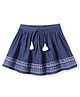 Babyhug Denim Mid Thigh Stretchable Skirt - Blue