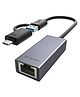 BYEASY USB to Ethernet Adapter, USB C to Ethernet RJ45 Adapter Silver