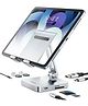 BYEASY Foldable USB C Hub Stand Compatible for iPad Pro Silver