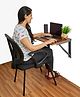 HOMERK Miza Folding MDF Wall Mounted Multi-Purpose Table- Made in India- Brown 60cm x 40cm