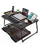SAIJI XX-Large Foldable Bed Tray Table  Phone StandBlack Cherry