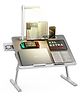SAIJI Laptop Bed Tray Desk with Led Desk Light,Saiji Adjustable Laptop Stand for Bed, Gray