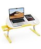SAIJI Bed Tray Table, Adjustable Laptop Lap Desk for Kids, Extra Large Bed Desk, Genuine Kids Lap Desk with Drawer Storage  Yellow