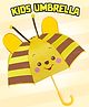 Fiddlerz Bee Umbrella for Kids Waterproof Lightweight Stylish 3D Design Crown Easy to Carry Multicolor